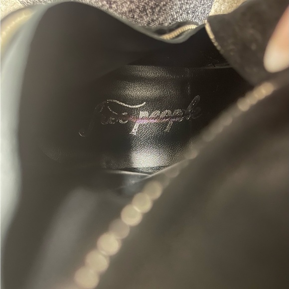 FREE PEOPLE Rue Western Slouch Black Knee High Suede Tall Boots size EU 38 US 8 - Picture 9 of 9